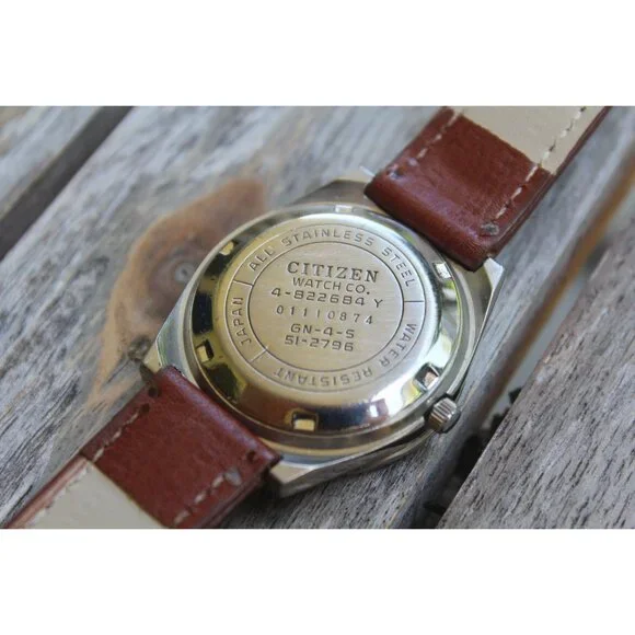 Citizen Automatic 21 Jewels Red Dial Silver Case Men's Vintage Watch. EUC - Picture 3 of 6